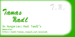 tamas madl business card